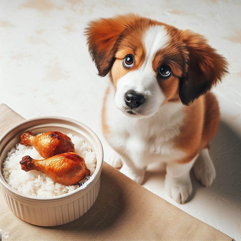 bland diet for dog, chicken and rice